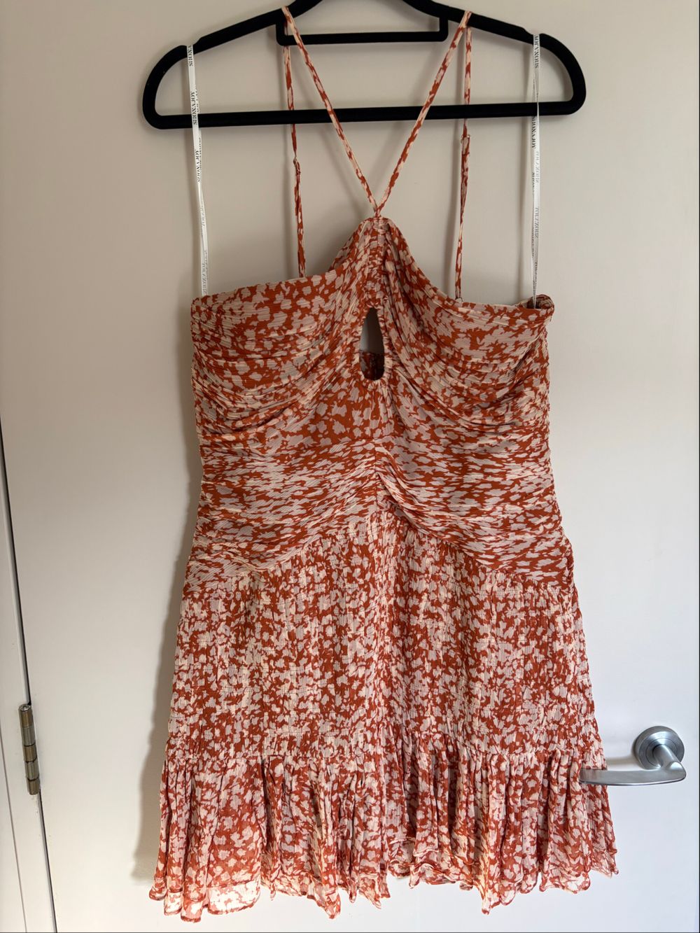 Shona Joy Printed Key Hole Mini Dress