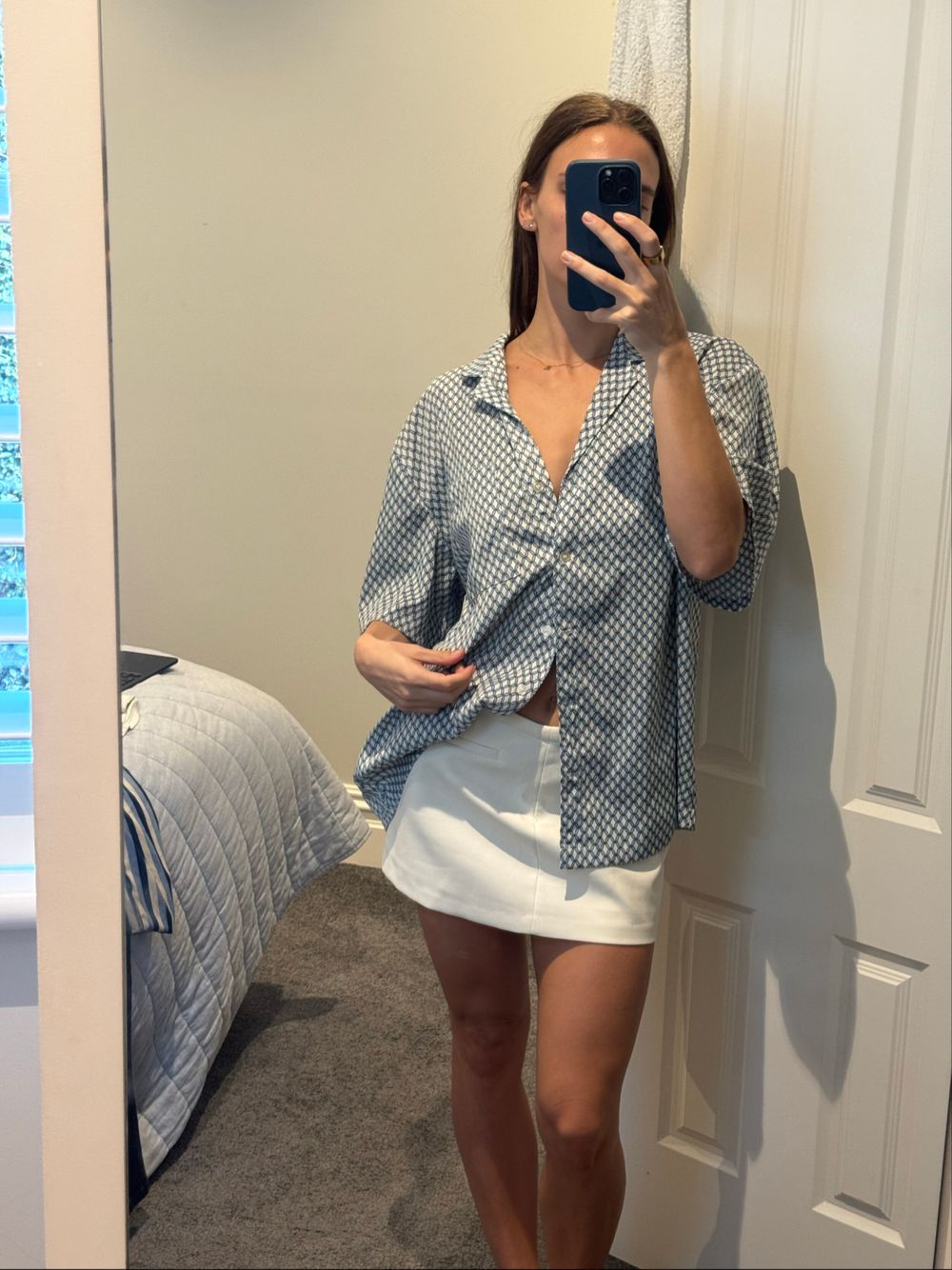 Silky button up short sleeve