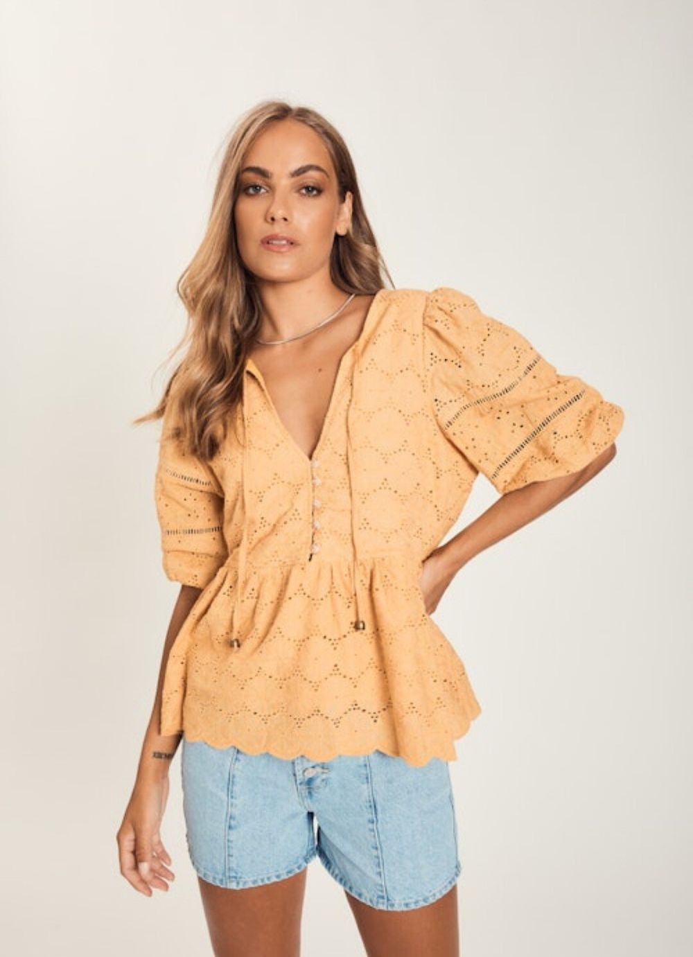 Stunning broderie top