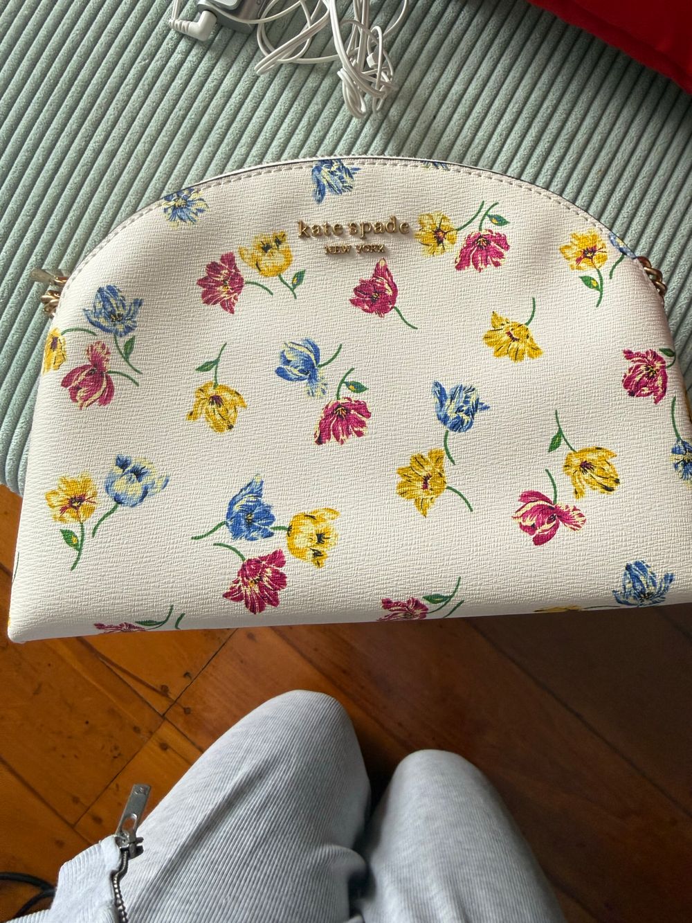 Kate Spade New York White Floral Crossbody Bag