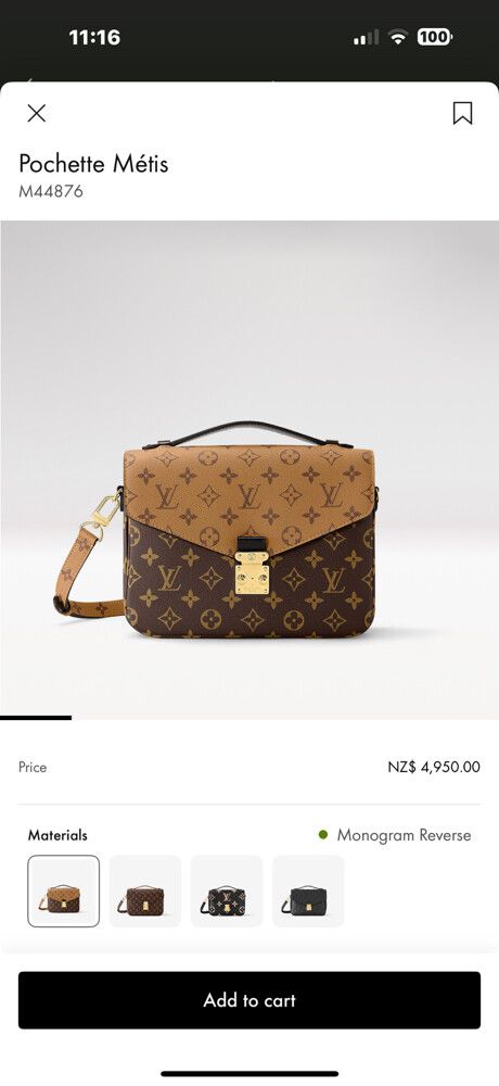 Louis Vuitton Pochette Metis Reverse Monogram