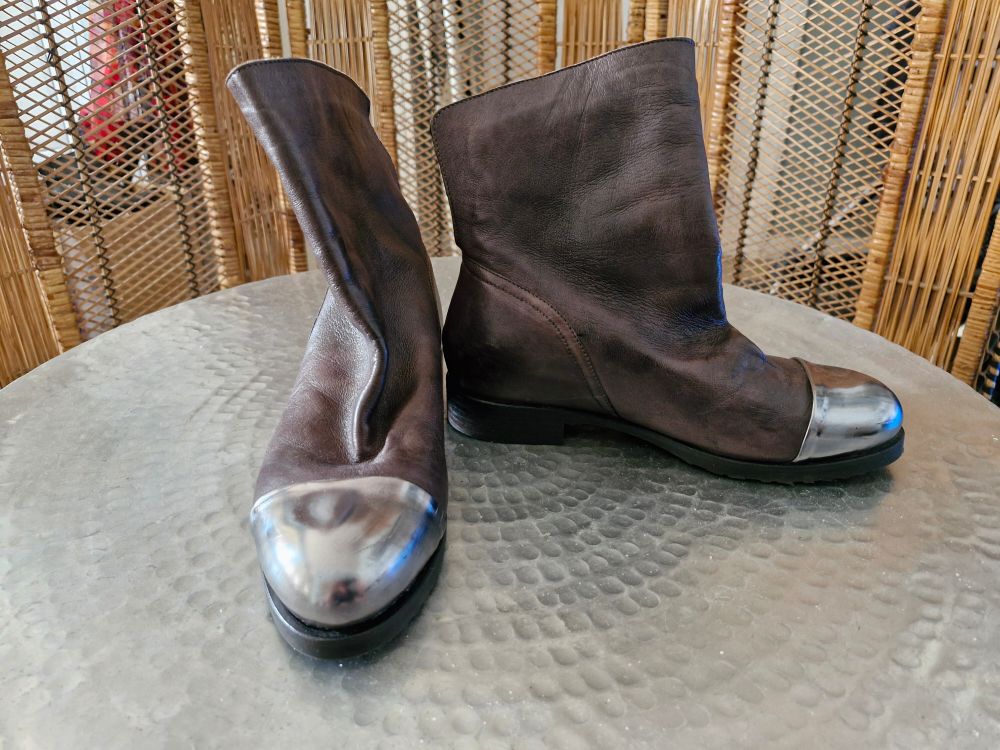 Brown Leather Ankle Boots