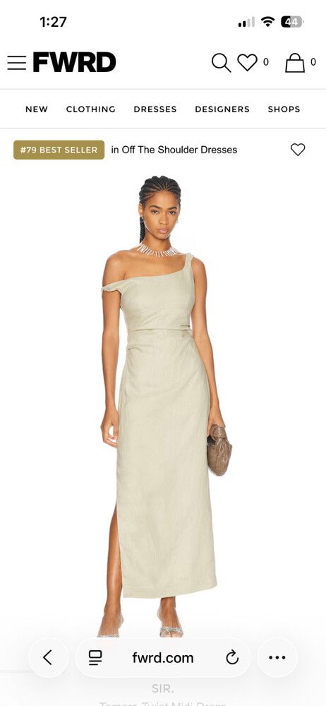 Sir The Label - SIR. Tamara Twist Linen Dress Olive on Designer Wardrobe Sir The Label - SIR. Tamara Twist Linen Dress Olive on Designer Wardrobe