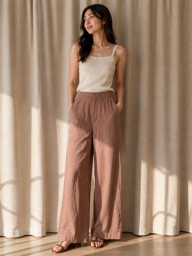 REUNION Label Freedom Linen Pants - Size 8