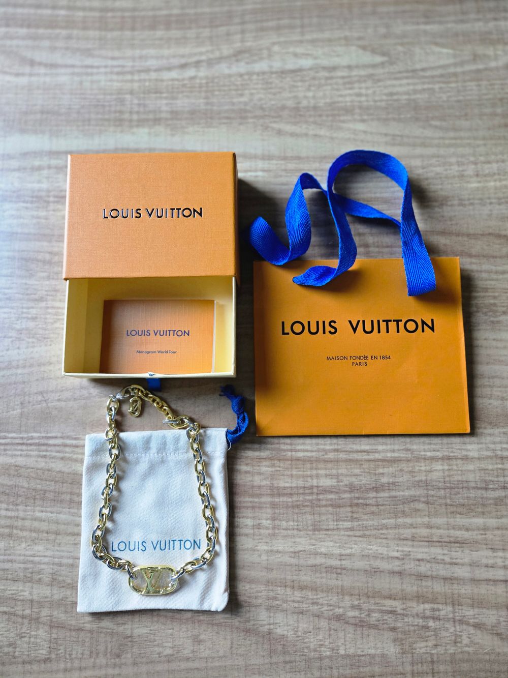 Louis Vuitton Gold Silver Necklace