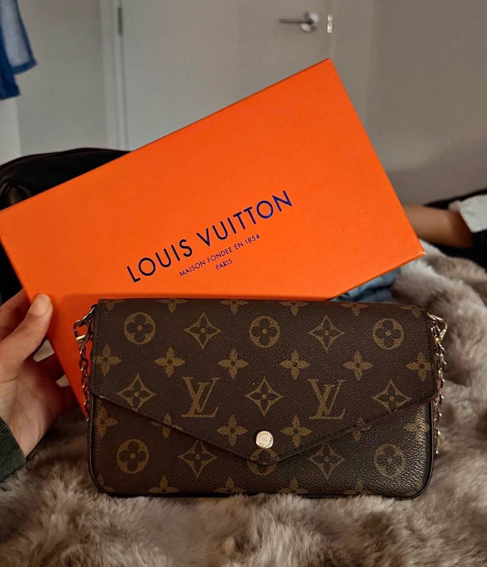 Louis Vuitton Pochette Félicie Monogram Crossbody Bag + Box & Dust Bag