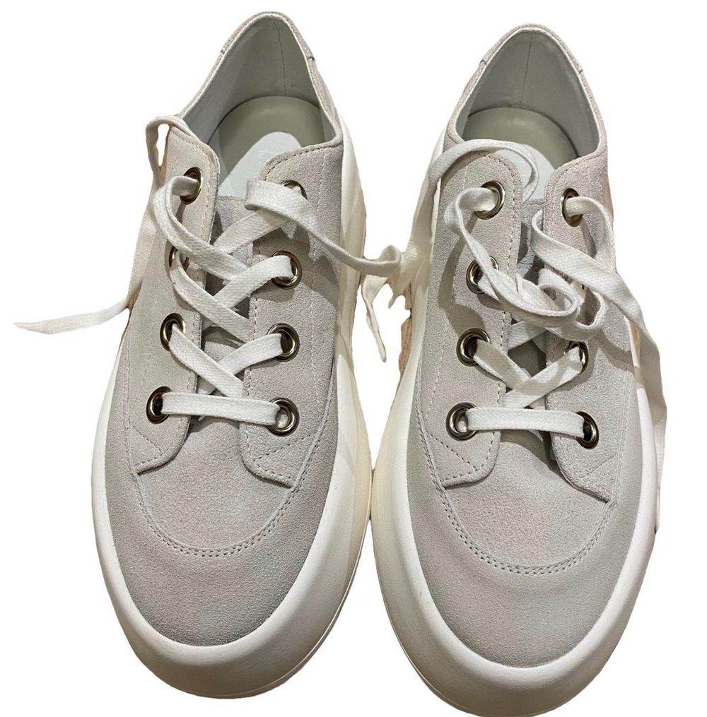 MM6 Maison Margiela pale grey suede sneakers