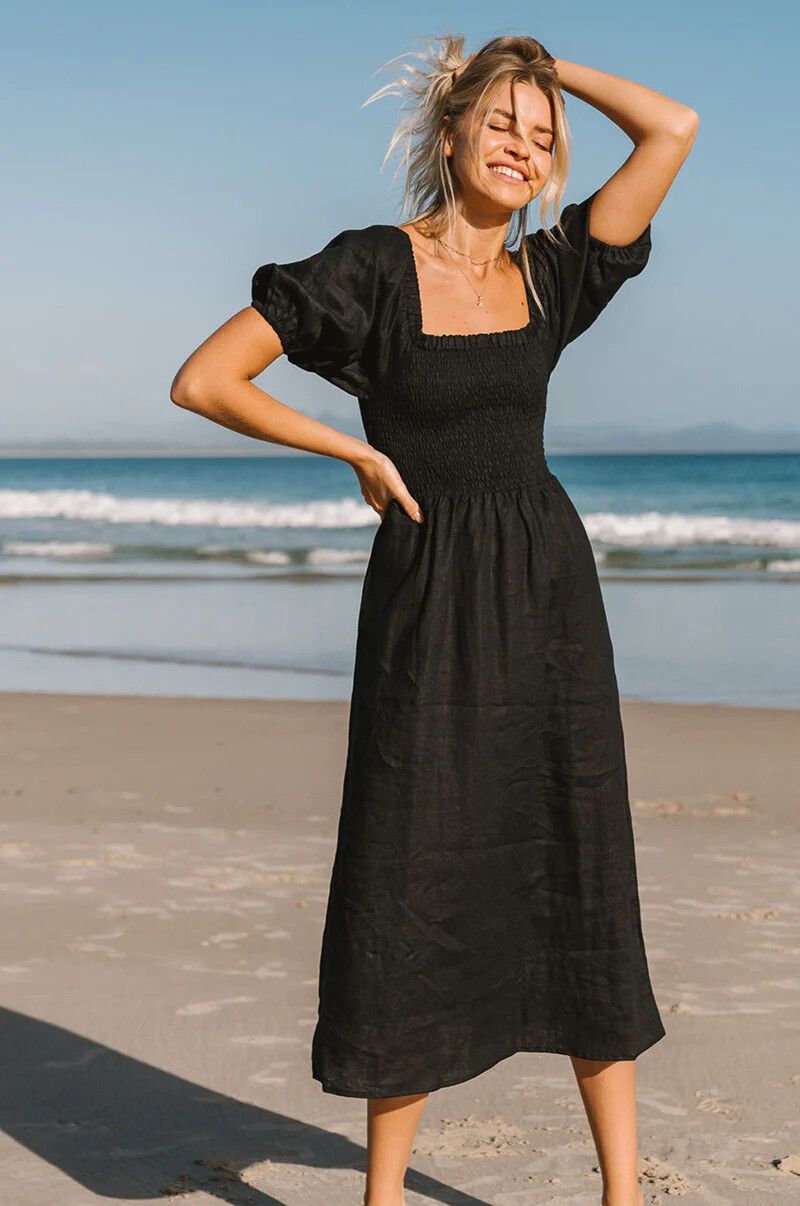 chinese dress ladies Byron Bay Dress - Aquatic Geo main image 0