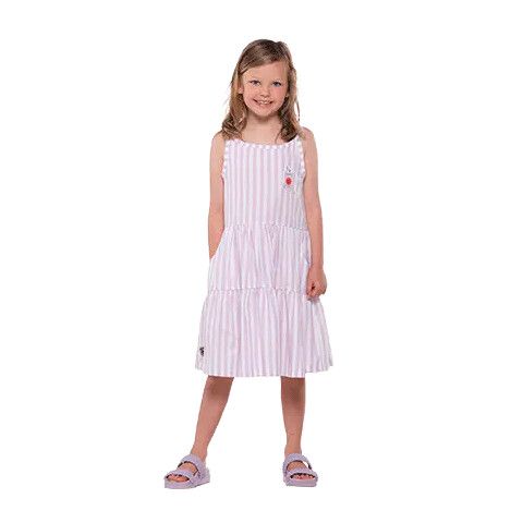 Pink Stripe Cotton Play Dress