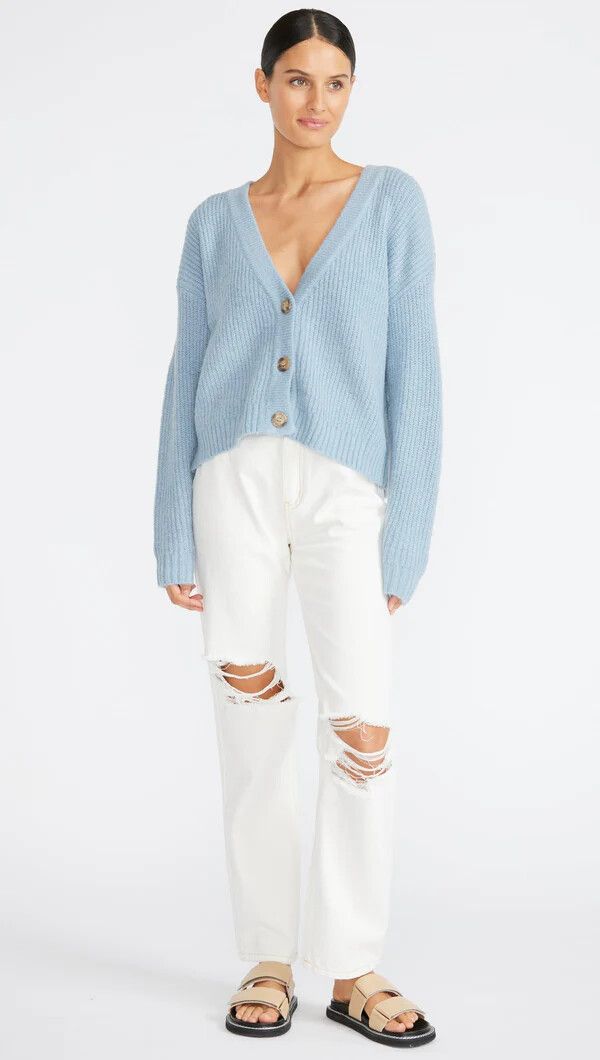 Staple the Label Dahlia Cardigan - Dusty Blue