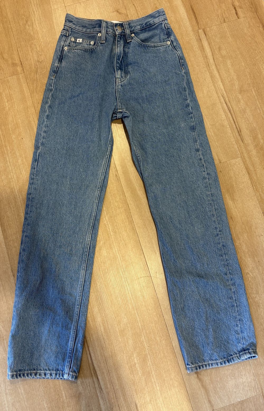 Calvin Klein High Rise Straight Leg Jeans