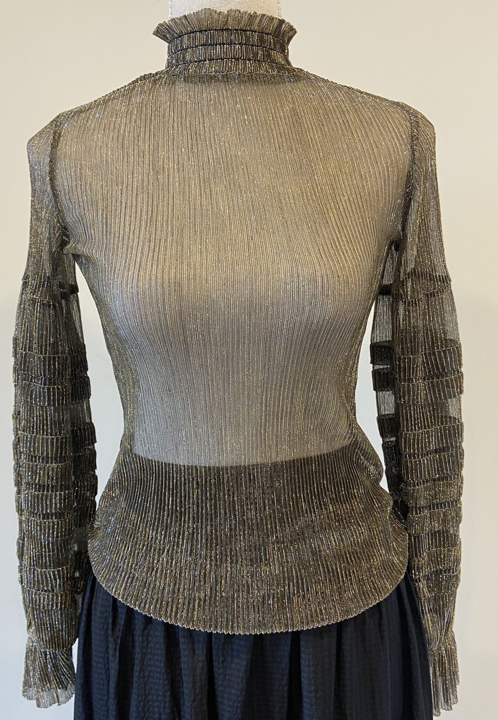 Storm Sheer Gold Sparkly Top