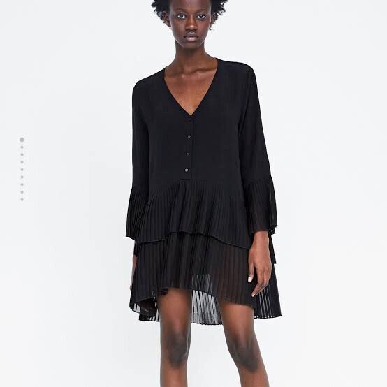 Zara - Zara Pleated Shirt Dress - L on Designer Wardrobe