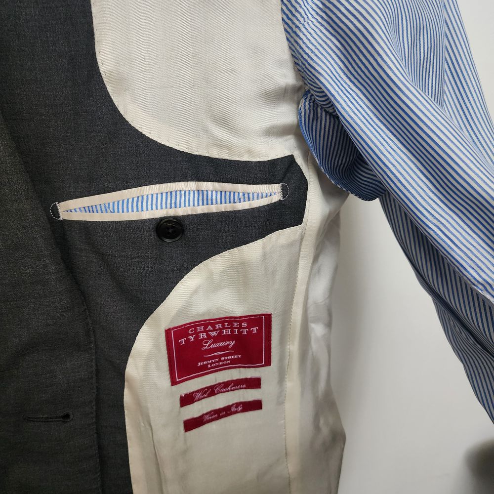 Charles Tyrwhitt Charcoal Wool/Cashmere Blazer