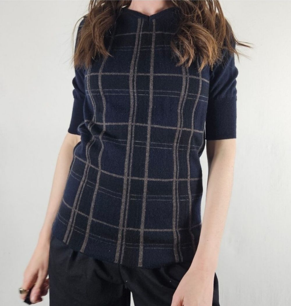 Zambesi Plaid Navy Top