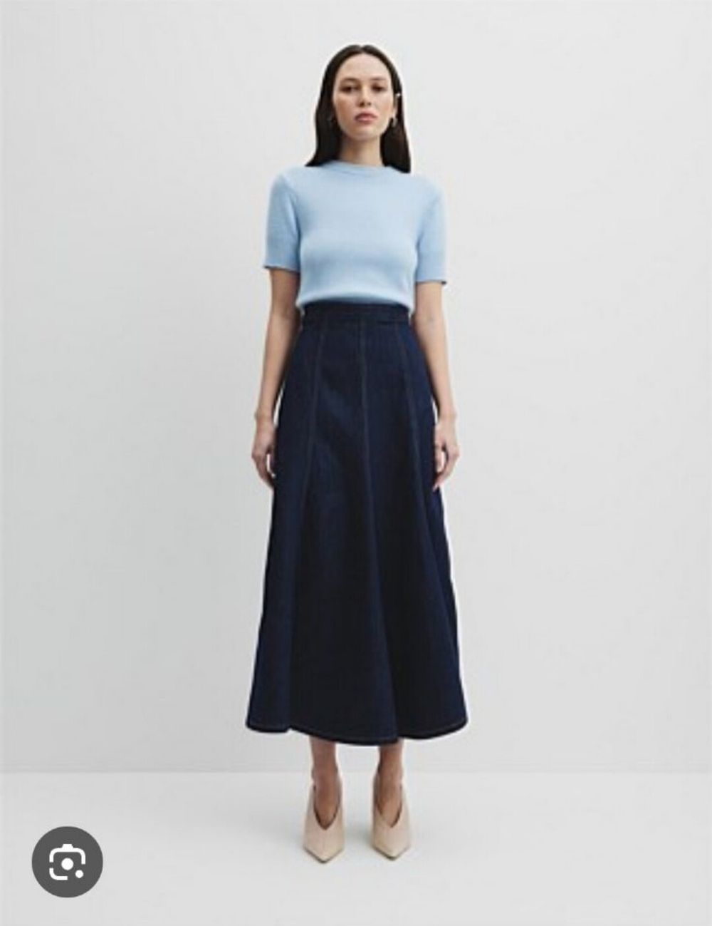 Country Road Navy Denim Skirt