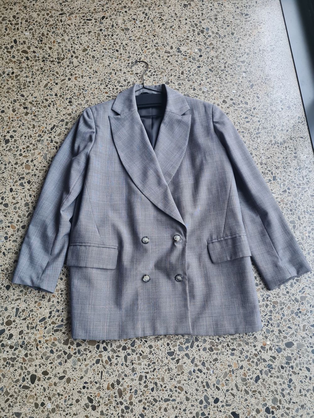 Māhsa Grey Plaid Blazer