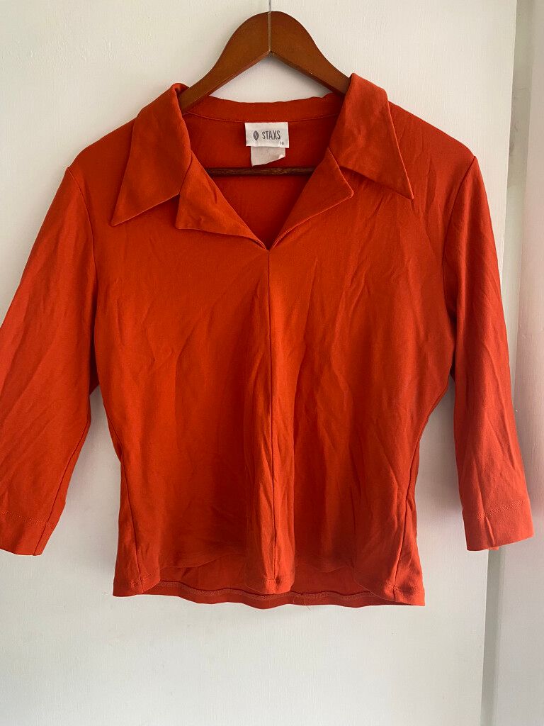 Vintage Staxs Orange Top