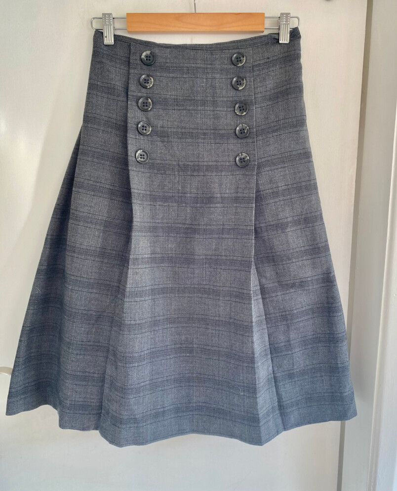 Ignite Grey Plaid Skirt