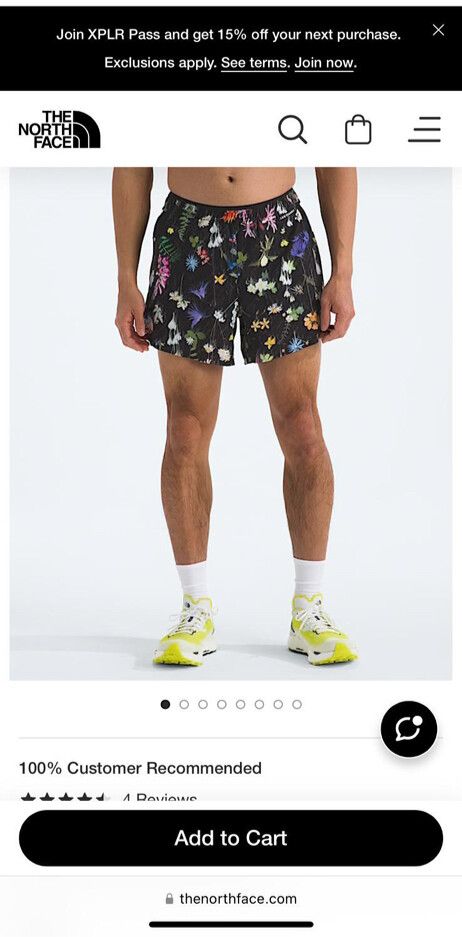 The North Face Black Summit Pacesetter Shorts Size M
