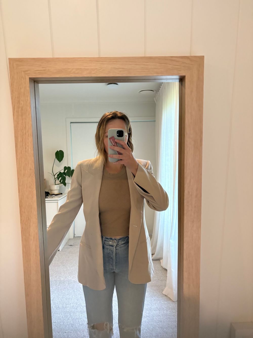 Victoria + woods sand blazer