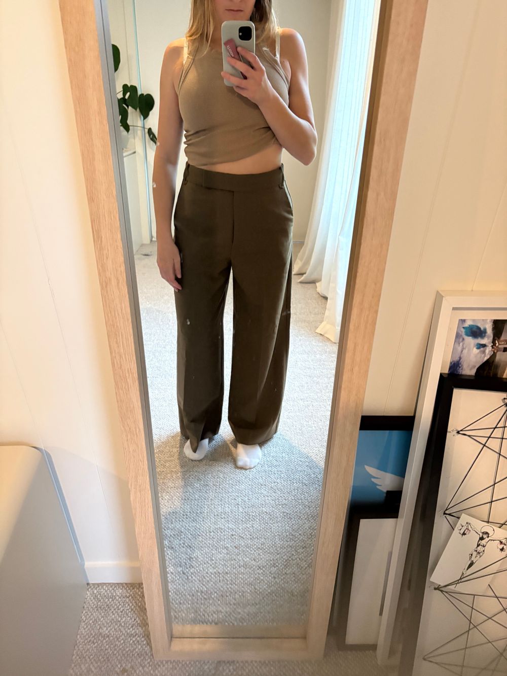 Dark mustard straight leg pants