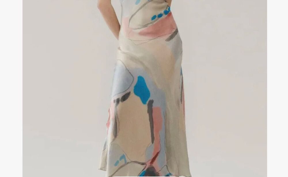 Silk Laundry 90’s Slip Expressionist Dress