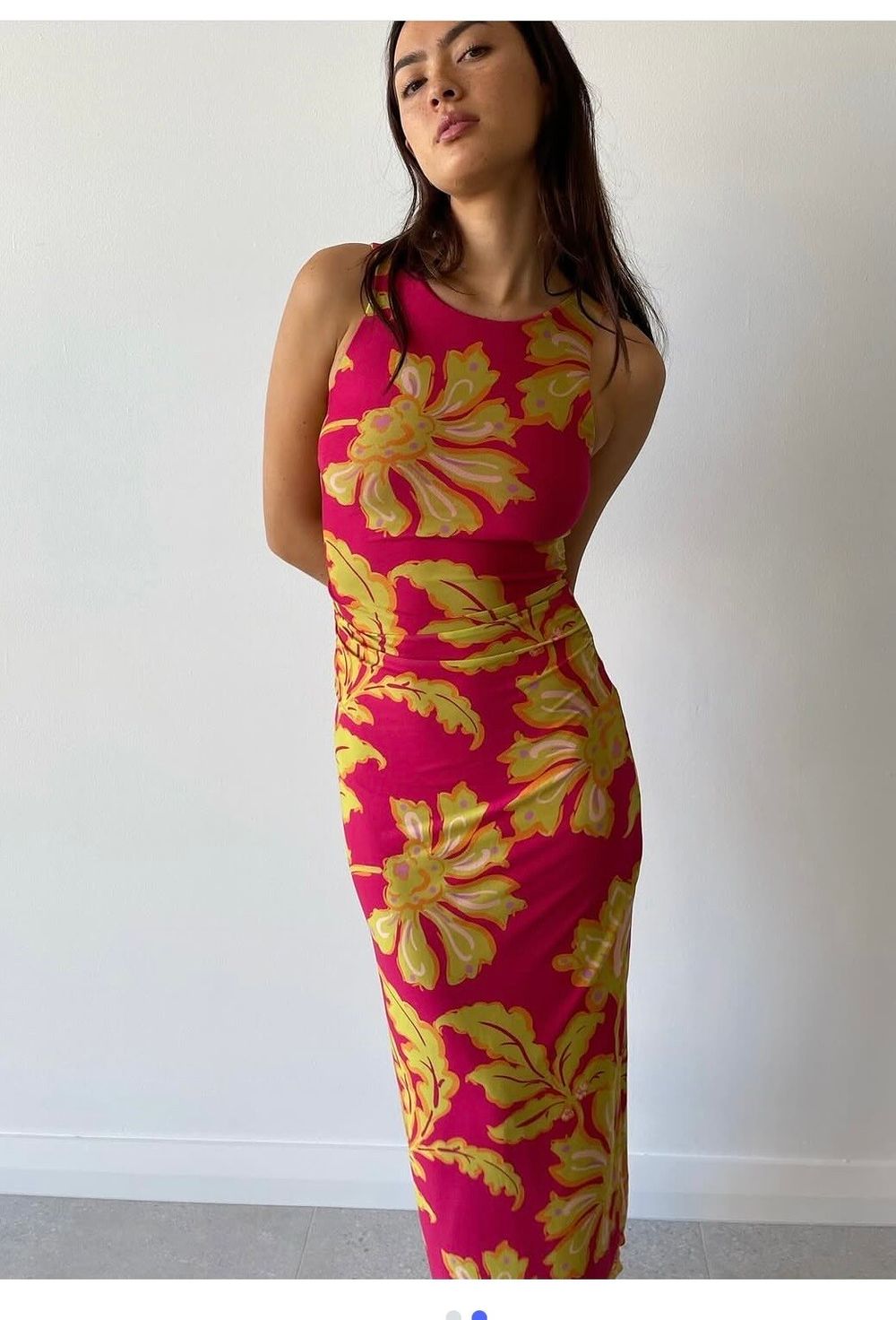 Hansel & Gretel Floral Ruched Maxi Dress