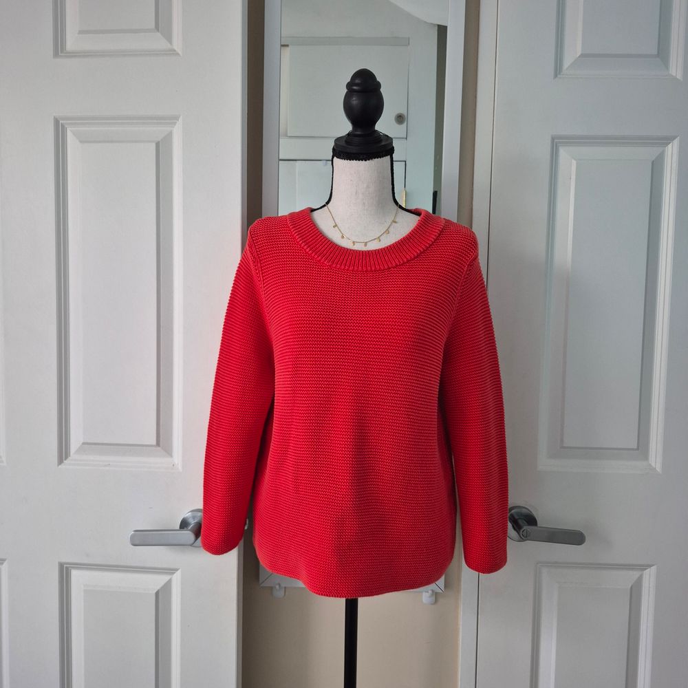 COS Orange Cotton Knit Jumper
