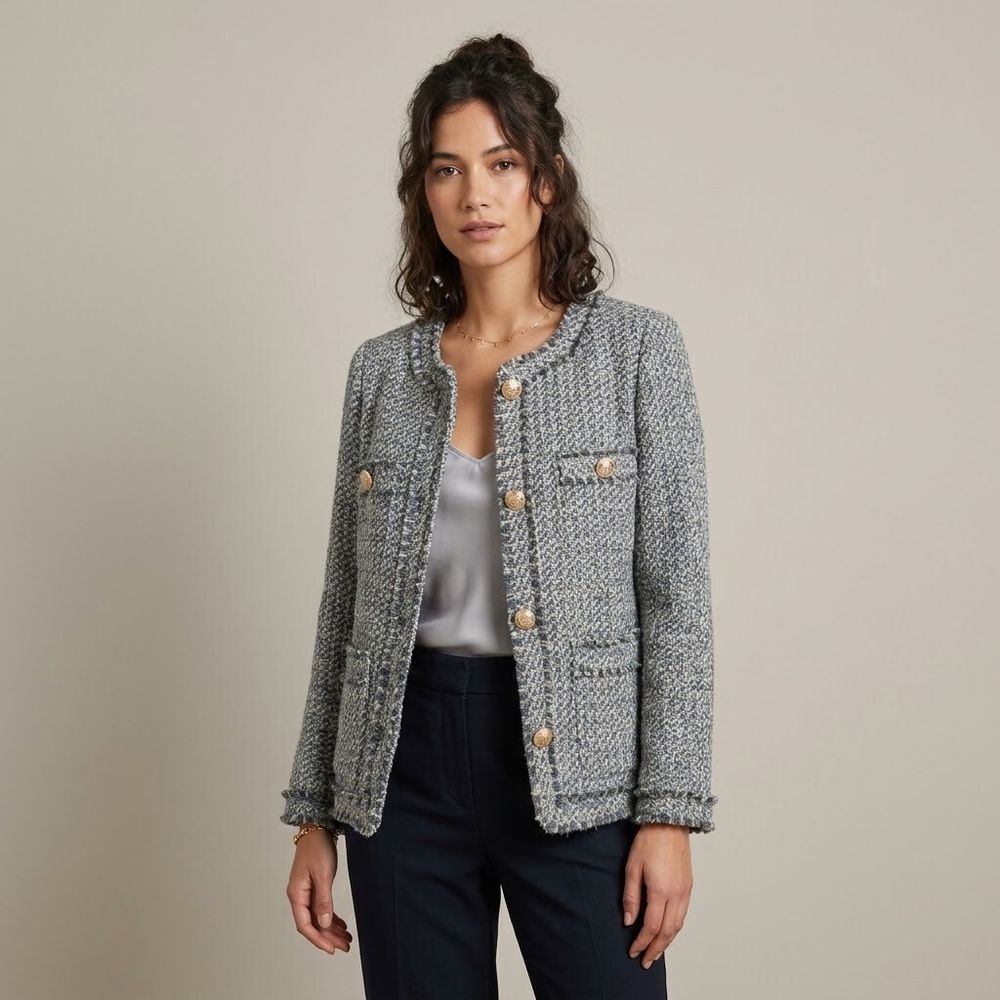 Ruby Sees All Grey Tweed Jacket
