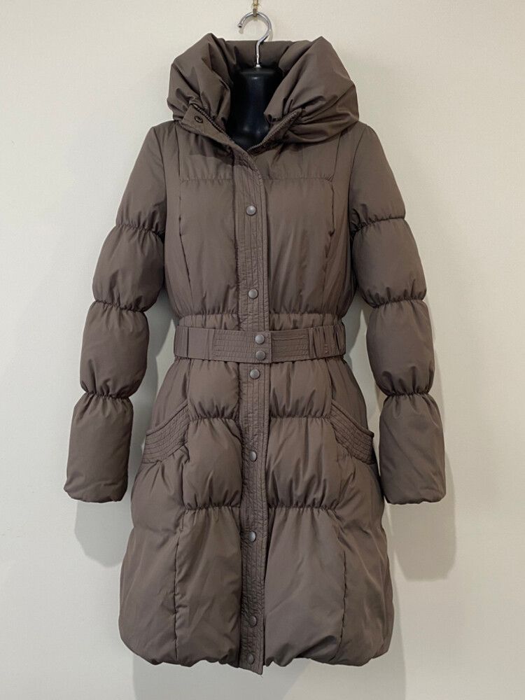 Vero Moda Duck Down Puffer Jacket – XS | Mushroom Colour | Waist Belt | Toasty!