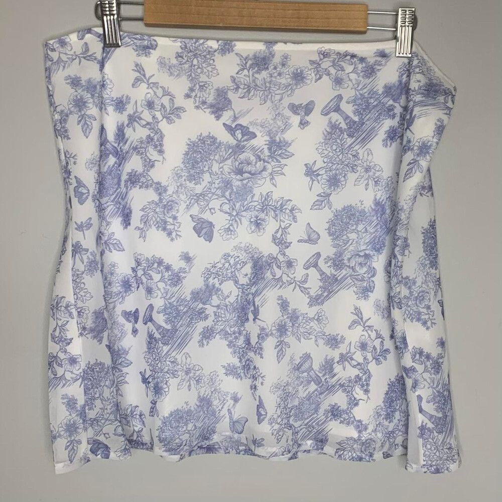 Beginning Boutique Size 16 AUS (USA 12) Gianna Blue Print Mini Skirt NWT Lined
