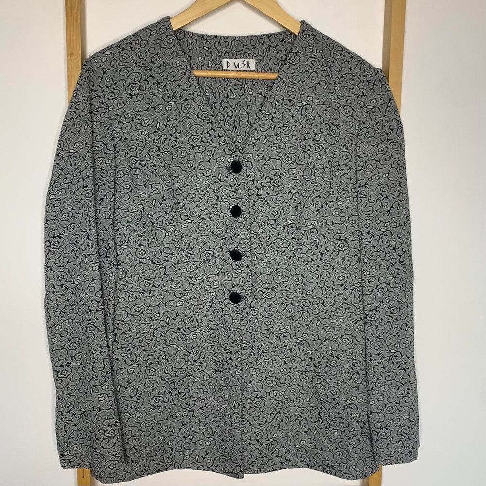 Vintage 90s Dusk Size 12 Blazer Jacket Made in Australia  Floral Vine Whimsigoth