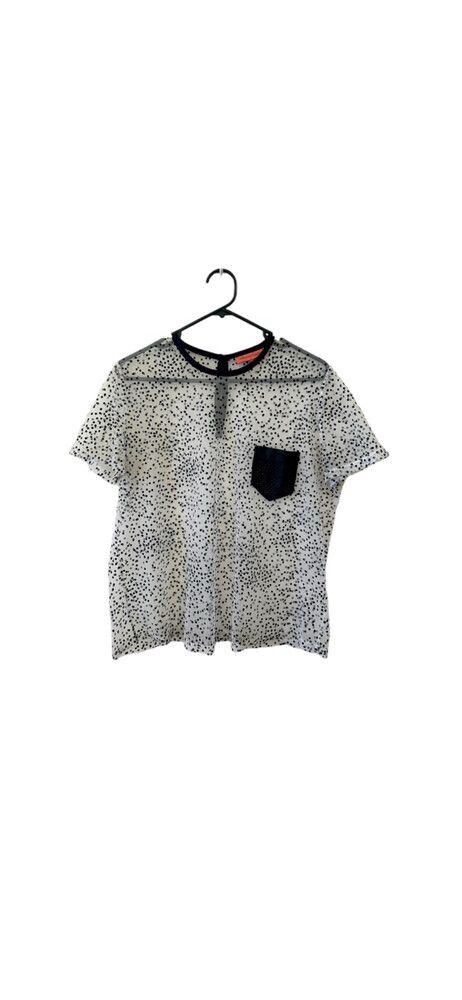 MANNING CARTELL Sheer Polka Dot Top Size 12 AUS&UK