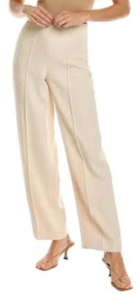 VINCE PANTS Size 12 AU BNWT Wide Leg Pintuck In Birch