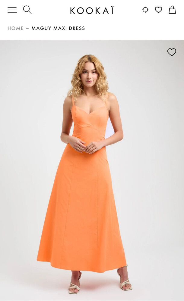 kookai orange dress Maxi Dress Kookai Honeycomb Dress KOOKA We Can't Get Enough Of The Miami  Tie Dress In Honeycomb