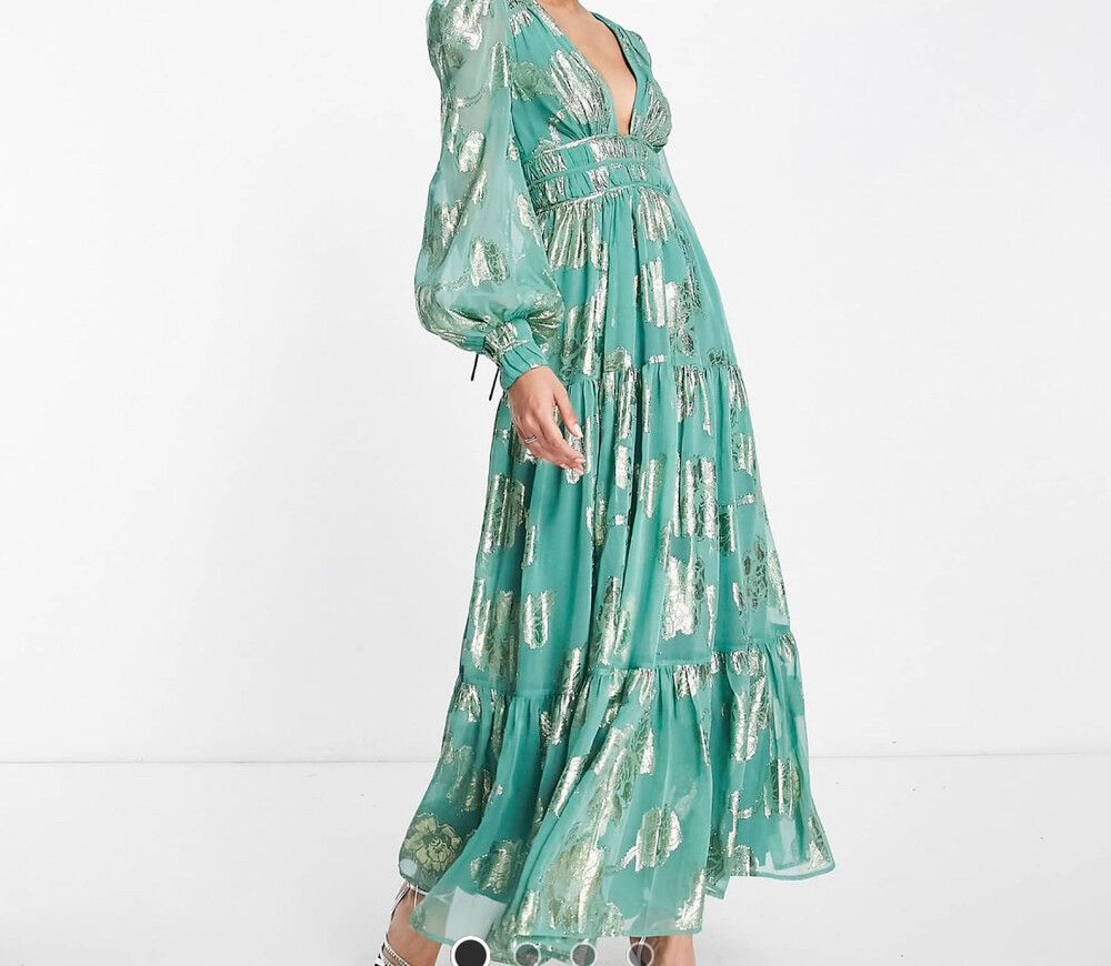 sachin and babi light blue dress Partywear haul with @asos #AD 🎄✨❤️ comment ASOS for links✨, -ASOS  chocolate satin maxi dress [150007942], -Arrange embellished spot midi  dress [148607015] , -Bardot sequin midi dress [147691395], main image 0