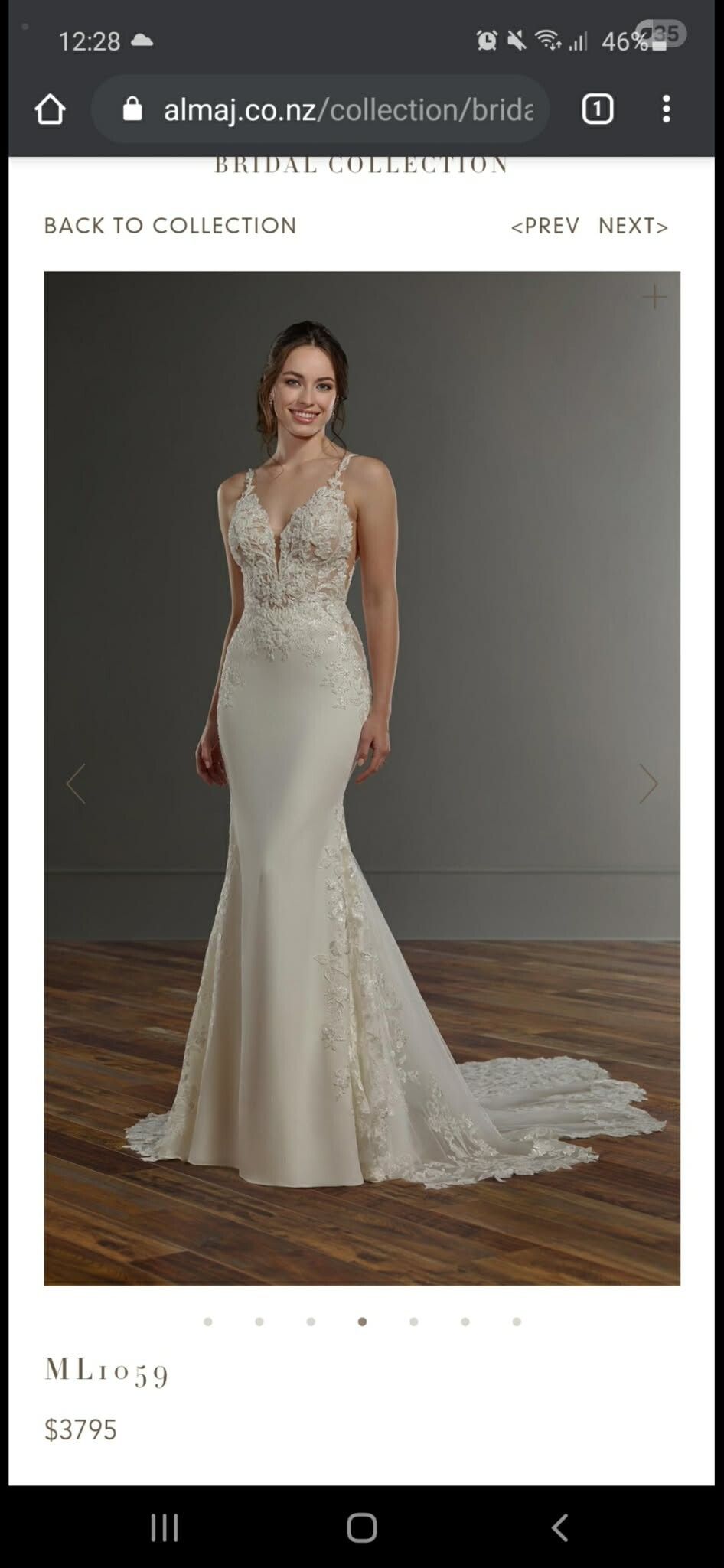 Martina Liana Ivory Wedding Dress Size 14