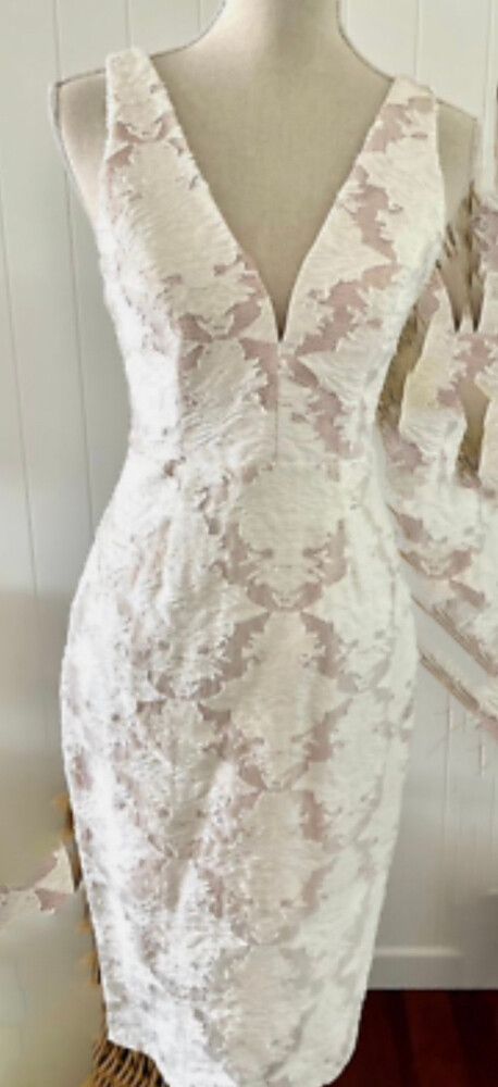 Wish The Label Fully Lined Cream Lace Dress