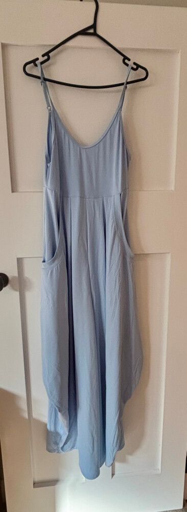 Halara casual overalls baby blue