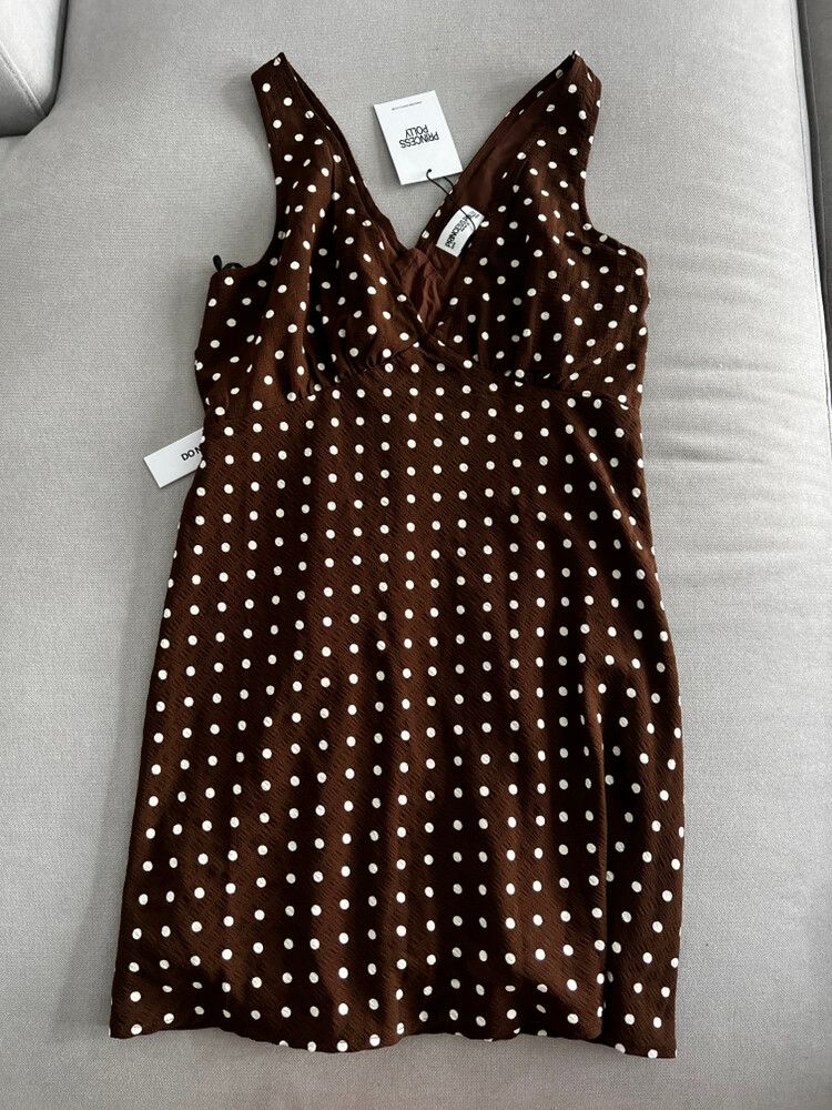 princess polly brown polka dot dress Princess Polly Marguerite Halter Maxi Dress Brown – Rent For An Event