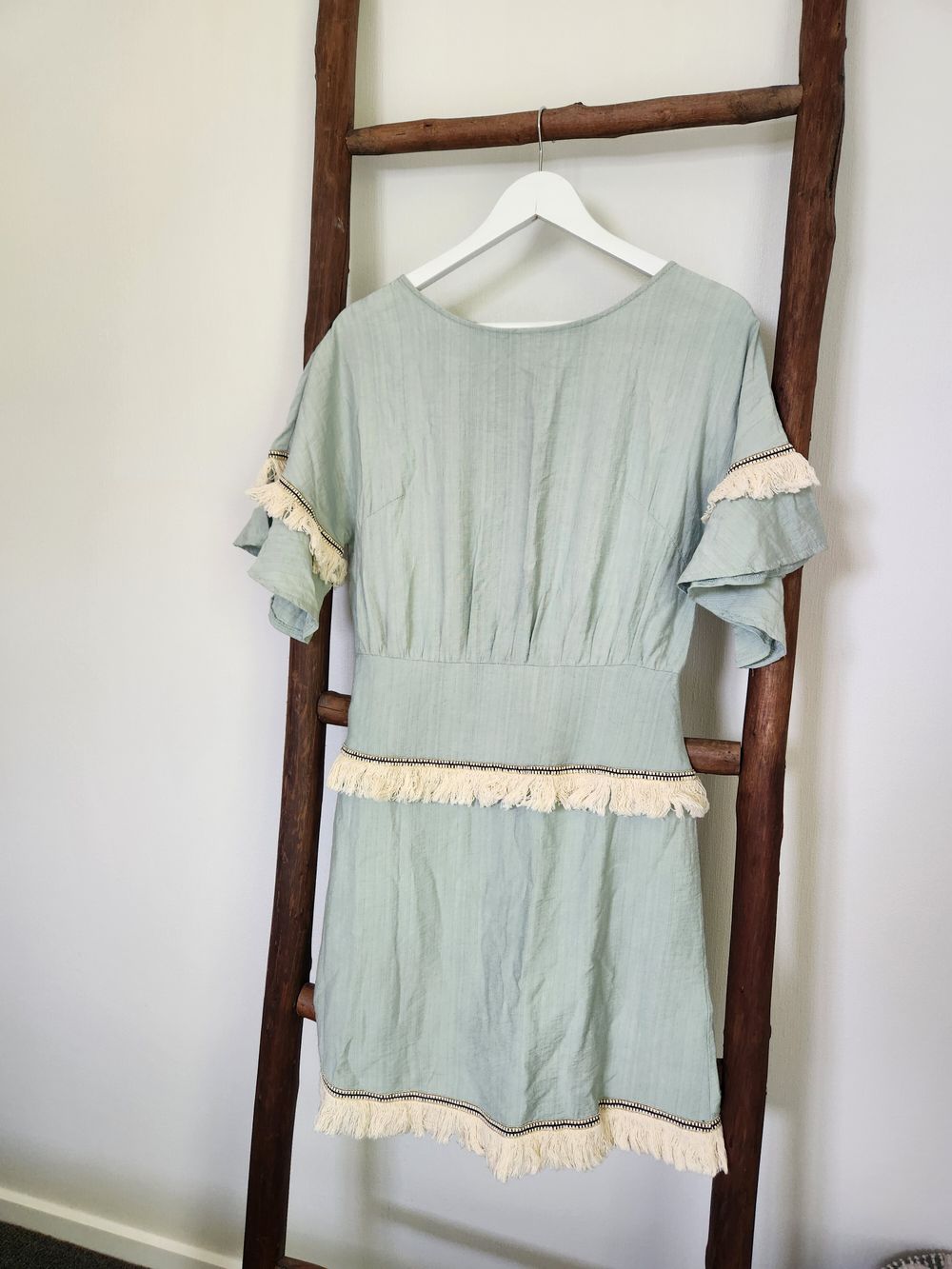Blue tassle dress