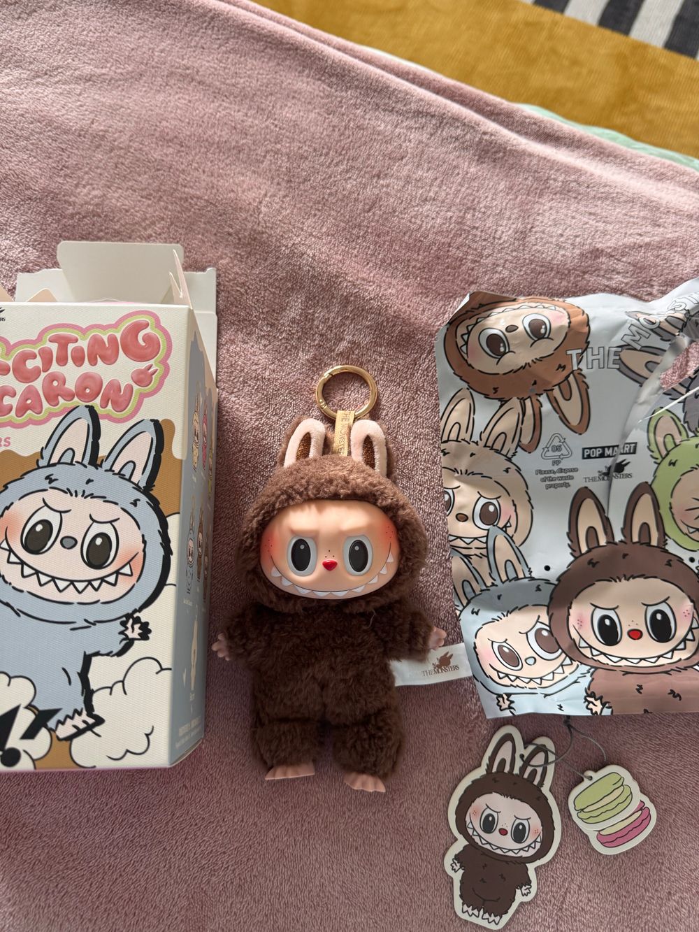 Pop Mart The Monsters Exciting Macaron: Secret Chestnut Cocoa Plush Keyring