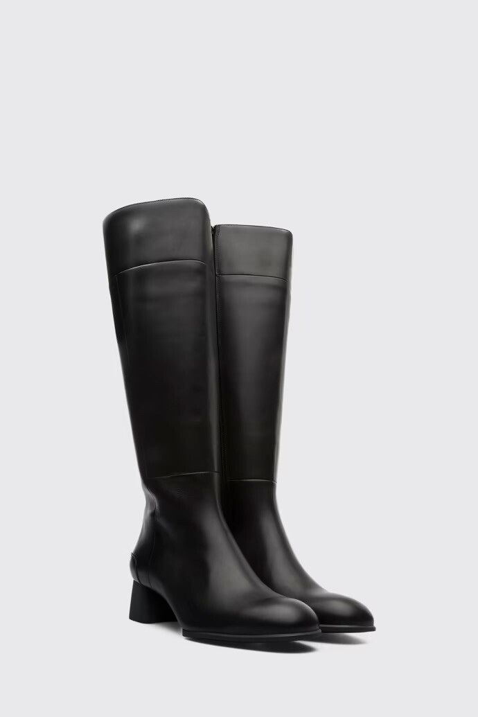 Camper Knee High Boots in black