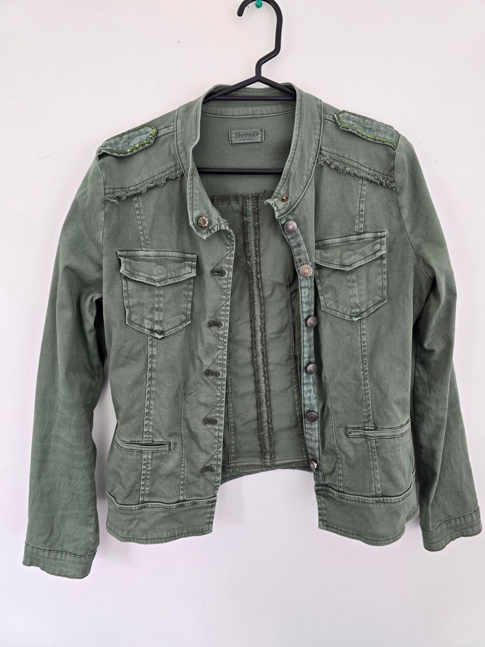 Military Denim Jacket Khaki