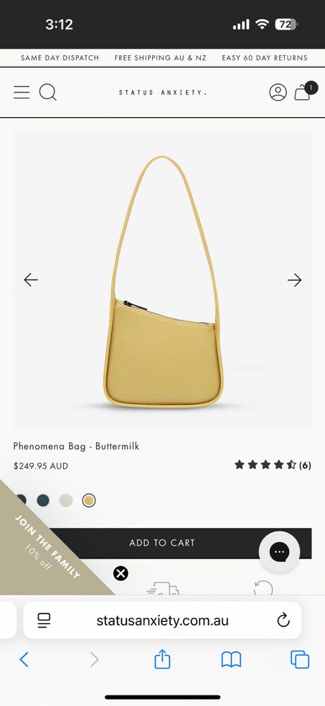 Status Anxiety Phenomenon Bag in buttermilk