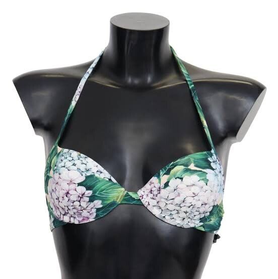 Hydrangea Print Bikini Top