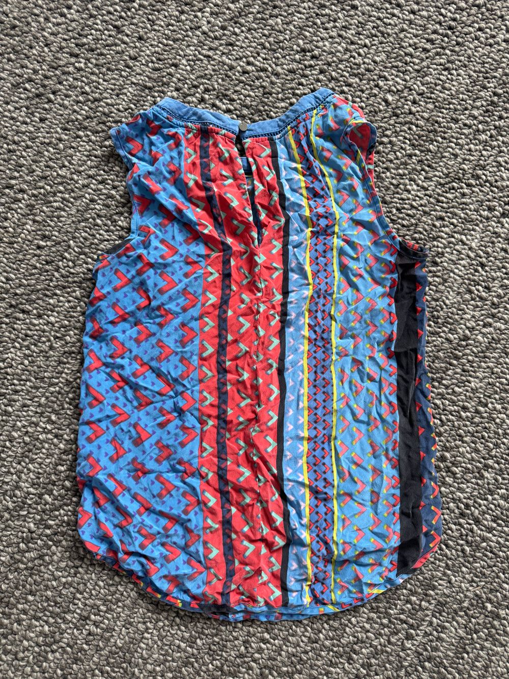 Marcs Blue Red Print Top