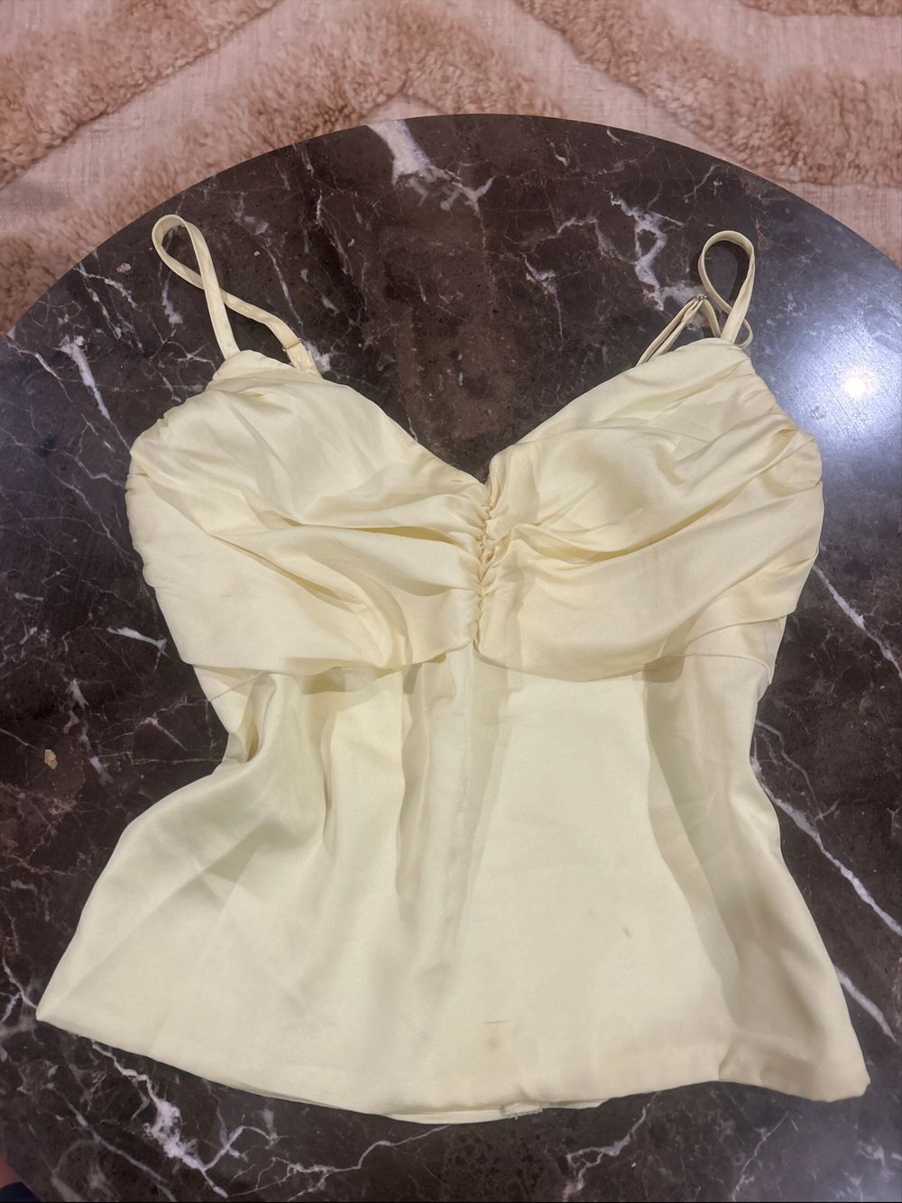 Sleeveless Pale Yellow Top