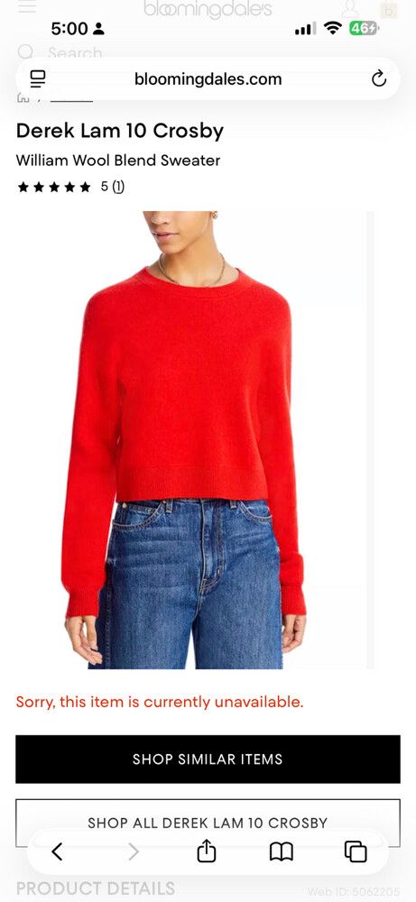 William crew neck sweater in red